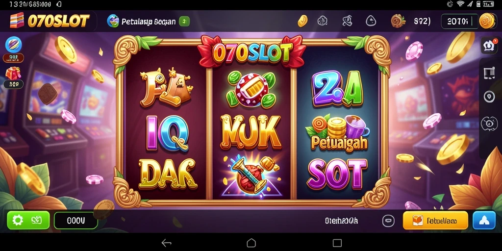 Tampilan gameplay 070SLOT yang menyenangkan dan penuh warna.