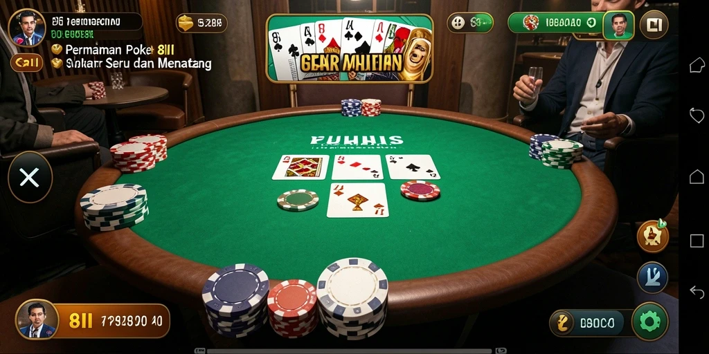Tampilan menarik saat bermain Poker di 8II.