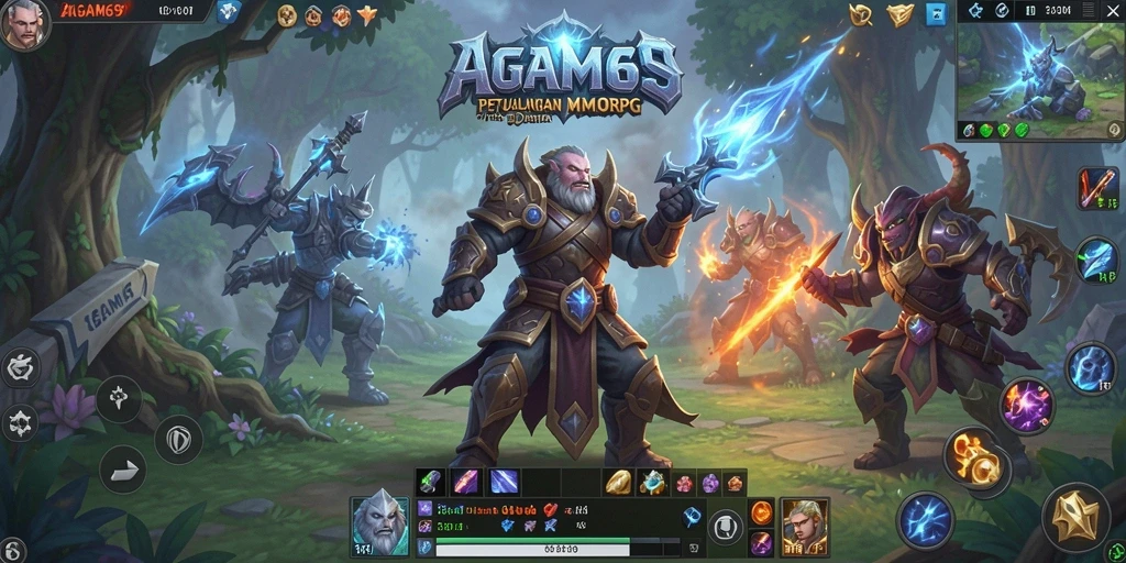 Tangkapan layar AGAM69 menampilkan aksi epik dalam petualangan MMORPG.