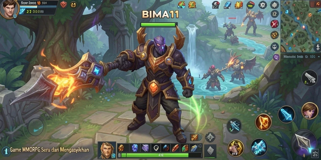 Tampilan gameplay <strong>BIMA11</strong> yang menakjubkan dalam dunia MMORPG.