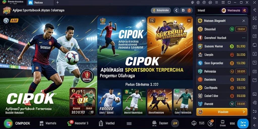 Screenshot menampilkan antarmuka permainan taruhan olahraga di CIPOK.