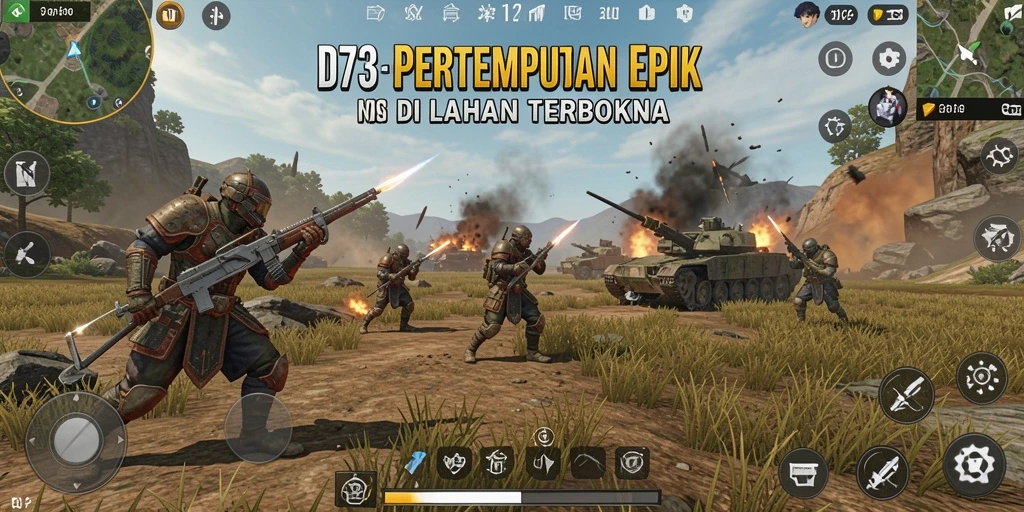 Tangkapan layar D73 menunjukkan aksi seru dalam pertempuran TPS.