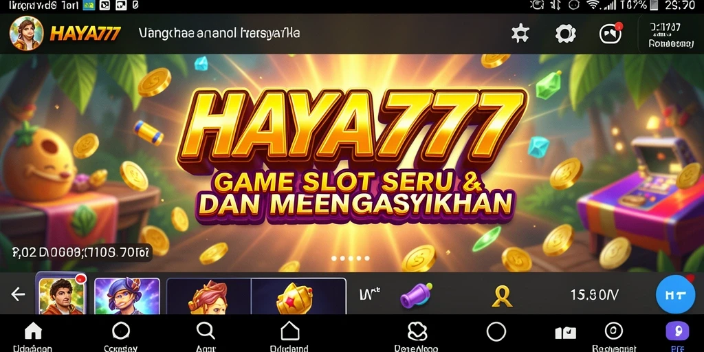 Screenshot HAYA777 menampilkan gameplay slot yang mengasyikkan dan interaktif.