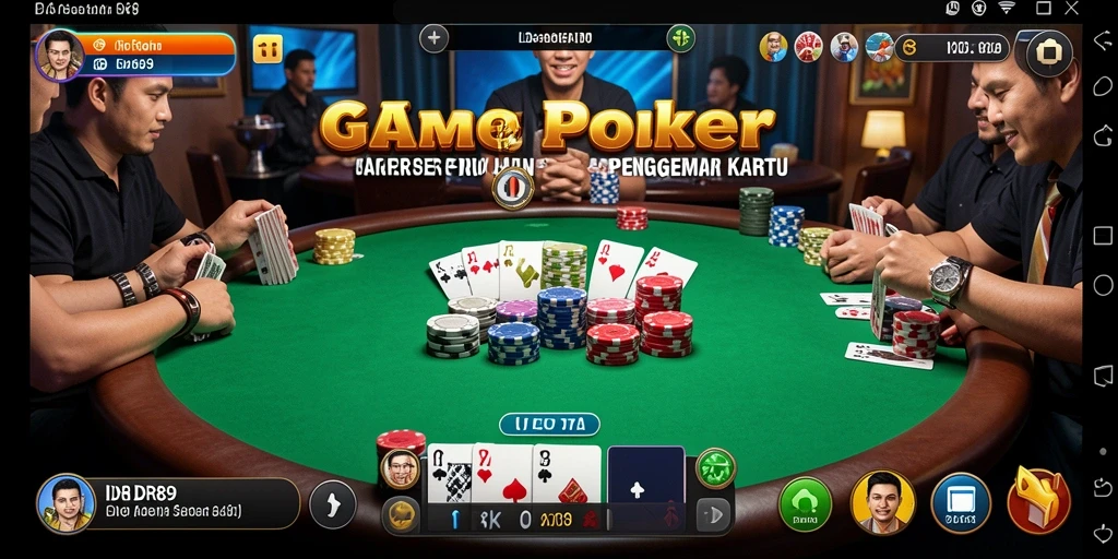 Tampilan gameplay Poker yang menarik di IDR89.
