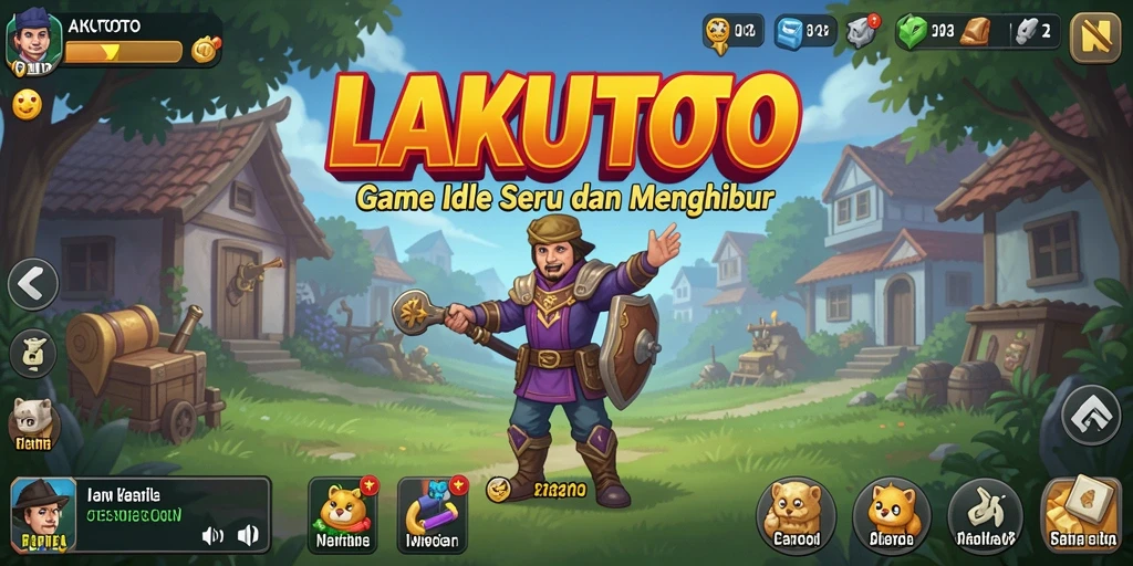 Tampilan gameplay Idle LAKUTOTO yang menarik dan interaktif.