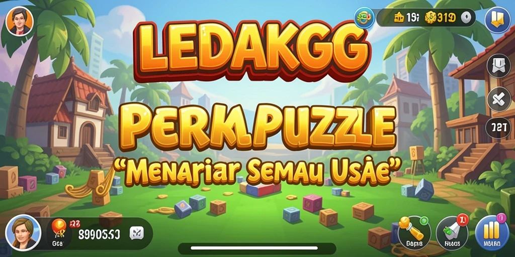 Tampilan gameplay LEDAKGG dengan berbagai puzzle yang menantang.