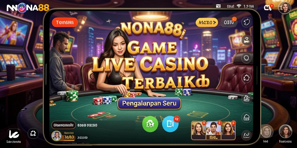 Tampilan screenshot gameplay Live Casino NONA88 yang seru dan interaktif.