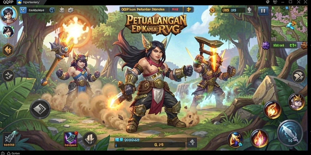 Tampilan gameplay yang menarik dalam QQRP.