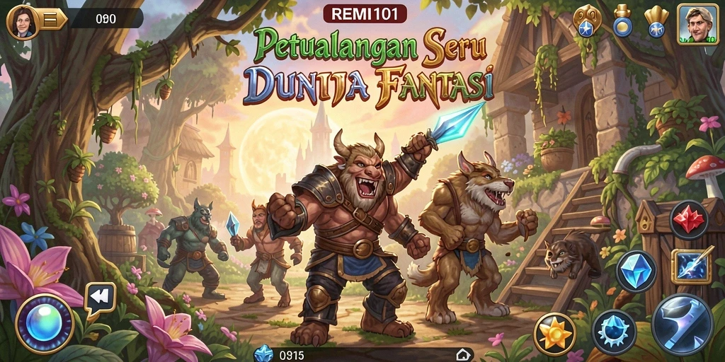 Gameplay seru di dunia petualangan REMI101 yang menantang.