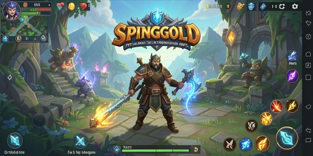 Tampilan gameplay menarik dari SPINGOLD dalam aksi ARPG.