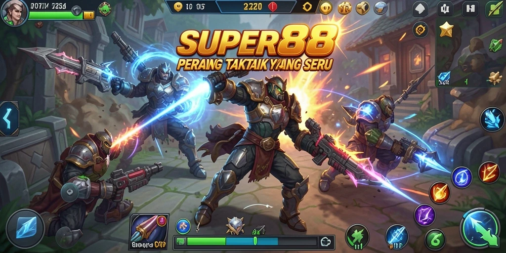 Tampilan gameplay <strong>SUPER88</strong> yang menarik dengan aksi tembak-menembak yang seru.