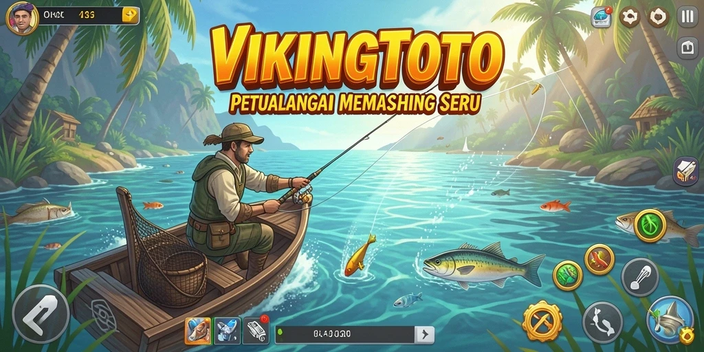 Screenshot gameplay VIKINGTOTO yang penuh aksi memancing.